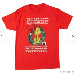 🆕️🎄RED - THE GRINCH TEE - 'THE NICE LIST IS SO OVERRATED'🎄